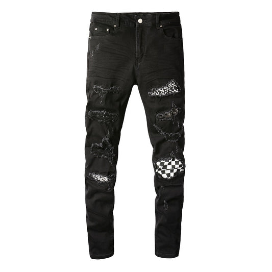 RETRO EDGE JEANS – VINTAGE PLEATED & RIPPED STYLE