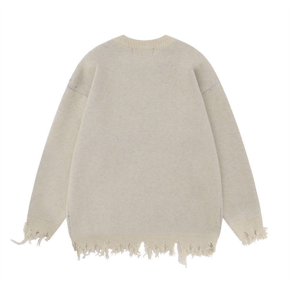 WEBMASTER VINTAGE SWEATER – MEN’S SPIDER WEB BROCADE DESIGN