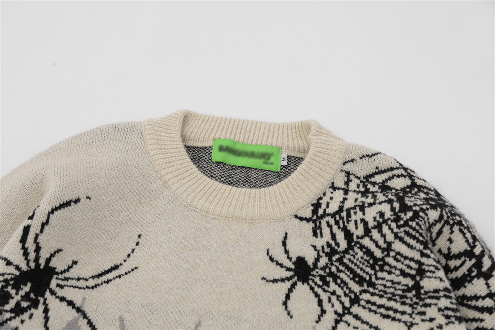 WEBMASTER VINTAGE SWEATER – MEN’S SPIDER WEB BROCADE DESIGN