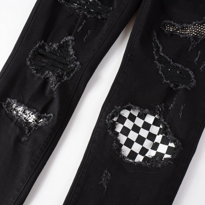 RETRO EDGE JEANS – VINTAGE PLEATED & RIPPED STYLE