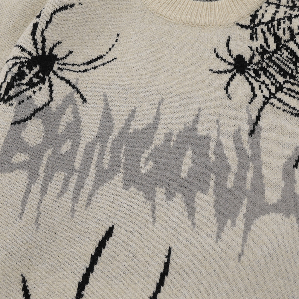 WEBMASTER VINTAGE SWEATER – MEN’S SPIDER WEB BROCADE DESIGN